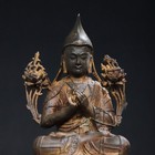 8 7  Antique Tibet Tibetan Buddhism Temple Bronze Gilt Tsongkhapa Buddha Statue