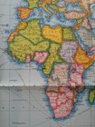 Vtg 80 s Rand Mcnally Cosmopolitan World Mercators Projection Map Poster 52x34