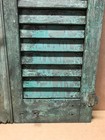 Pair Antique 12x21 House Window Wood Louvered Shutters Shabby Vtg Chic 448-26b