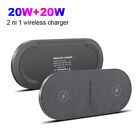 Dual 20w Wireless Charger Charging Mat For Iphone 15 14 13 12 Samsung S23 Note