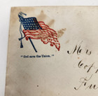 Civil War Letter Union Patriotic Cover God Save The Union A25 Stamp On Back 3c