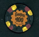 Scarce  100 Comstock Hotel Reno   Nevada Casino Chip