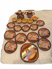 Vintage Japanese Satsuma Moriage Gold Dragon Ware 20 Piece Tea   Coffee Set 
