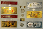     11 Piece Estate Lot     Gold Silver Bills Bar 1c Dollars Sba Ike Commemorative    