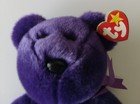 1998 Ty Original Beanie Buddy Princess Diana 14  Plush Stuffed Toy Bear Purple