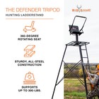 Big Game The Defender 12 5 Ft Tripod Stand  Deer Hunting Ladder W  Rotating Seat