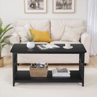 39 farmhouse Coffee Table With Storage 2-tier Center Table For Living Room Black