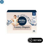 2 Pack  Ultra Soft  Millie Moon Luxury Diapers Size 5  58 Count