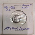 Ancient   Medieval Silver 2-coin Lot - India Satraps Drachm   Ottoman Akce