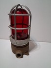 Appleton Electric Explosion Proof Red  Light  Industrial Vintage  Brass Base