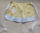 2 Vintage Gingham Print Half Aprons W  Pockets 