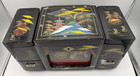 Vintage Japanese Black Lacquer Music Jewelry Box Rickshaw Diorama Works