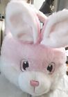 Vtg Dandee Easter Bunny Basket Pink Plush Stuffed Animal Excellent Condition 