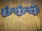 3 Antique Window Lock Sash Cast Iron - Brass Vtg Eastlake Hardware