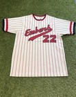 Vintage Rare Embers Baseball Jersey Game Worn Pin Stripe Men Size Large