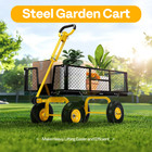 900lbs Heavy Duty Garden Cart Wagon 2-in-1 Utility Yard Cart W  Removable Sides