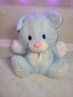Puffalump Blue Teddy Bear Rattle Vintage Fisher-price 1994 Hearts Lace 9   