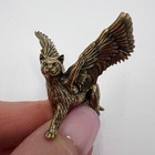 Vintage Cat With Wings Mini Figurine Statue Brass Bronze Decor Collectible
