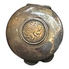 Antique Silver Gilt Interior Pill Snuff Box Classical Medallion 1   