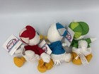 Disney Store Huey Dewey And Louie Mini Bean Bag Plush Beanies Lot Of 3 Set