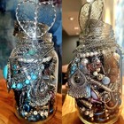 Mystery Jewelry Jar -  Turquoise Moonlight  - Includes Stamped And  925 