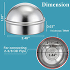 10 Pack 2-3 8  Chain Link Fence Post Cap  Round  Aluminum