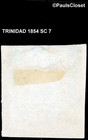 Trinidad 1854 Sc 7 Britannia Gray 1p Used Fine