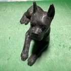 Antique Brass Boxer Dog - Needs Good Home- Collectible - Velvet Bottom - 3 Lbs 