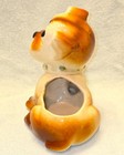 Vintage Bulldog Puppy Planter With Collar 5 75   Glossy Glaze  1950s - Shawnee 