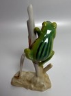 Hutschenreuther Porcelain Figurine Frog On Branch By Hans Achtziger Germany