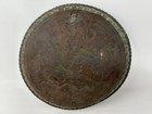 Vintage Persian Hand Hammered Copper Tinned Wall Hanging Plate Tray Dish Hunting