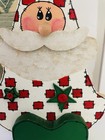 Vintage Handmade Hand-painted Wooden Christmas Gnome Decor     Folk Art Santa 1996