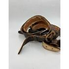 Vintage Professional Genuine Leather Accordion Straps Instrument Dark Brown