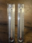 Swt Of 2 United Scientific Metal Back Thermometers Vintage Style
