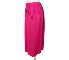 Vintage Russ Pleated Midi Skirt Size 8  read  Fuchsia Pink 1 Pocket Made In Usa