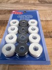 Singer Class 66 Threaded Transparent Bobbins  30027 Black   White  12-count