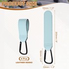 4 Pack Shopping Cart Hooks  Leather Shopping Cart Hooks  Light Blue