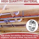 Efield 100 Pcs 3 4  Pex Cinch Clamp Rings 304 Stainless Steel For Pex Pipe