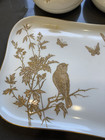Vintage Limoges Vanity Tray Set  Butterfly   s And Birds White And Gold