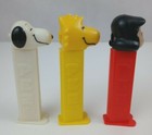 Vintage 1990s Lot Of 3 Peanuts Pez Dispensers Snoopy  Woodstock    Lucy