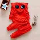 New 3pc Kid Toddler Boy Girl Mickey Hoodie Coat t Shirt pants Outfit Clothes Set