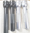 Lot Of Four Vintage Mag Lite Flashlights 10    20  Set Of Usa Made Tools 