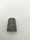 Sewing Thimble Mexico Vintage 925 Sterling Silver Ornate Leaf Swirl 6g 5526a3