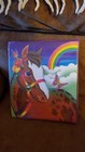 Vintage Lisa Frank Butterfly Horse Roses 3 Ring Trifold Binder Rare