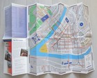 Vintage 1994 Patransit Bus Light Rail Trolley Route Downtown Map Pittsburgh Pa