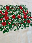 Christmas Tablecloth Featuring Holly  Berries And Bows Made Inbrazil 55 X 55 New