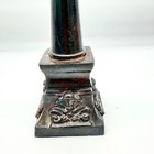 Antique Victorian Cast Iron Obelisk Finial Fleur De Lis Shell Scroll Base 13 