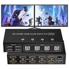 4x2 Dual Monitor Hdmi Kvm Switch 4k 60hz Usb Kvm Switcher 2 Monitors 4 Computers