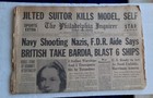 Phila Inquirer Nov 24  1941 Ww2 Newspaper Navy  Shooting Nazis W Superman Comic 