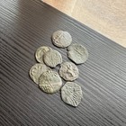 Lot 8 Medieval Bulgarian Bronze Coins To Identify  a911